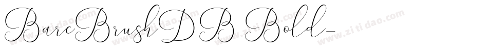 BarcBrushDB Bold字体转换